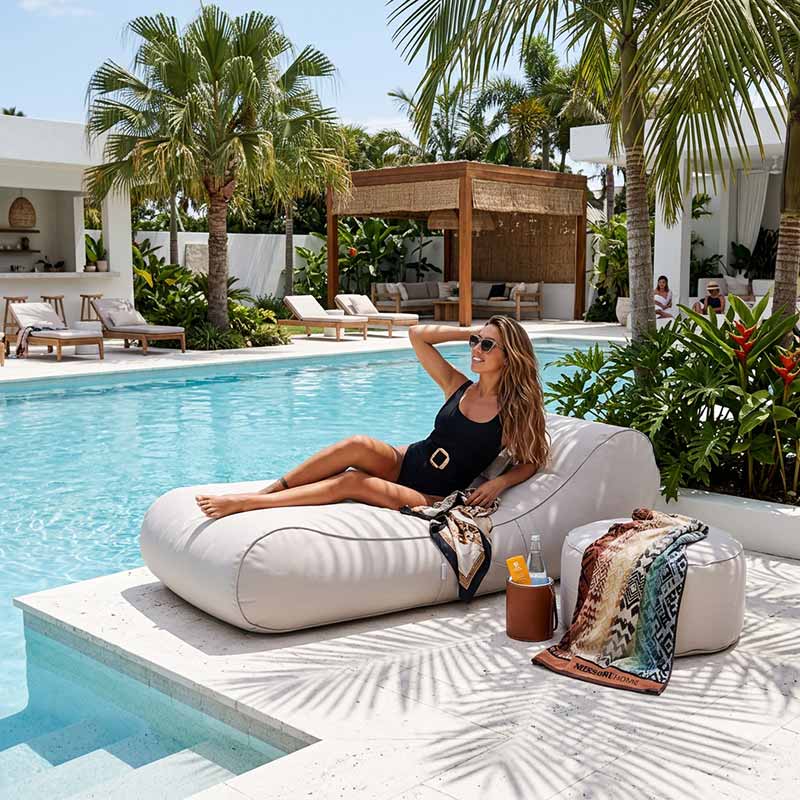 The Isla Sunlounger outdoor bean bag by Mooi Living is designed for slow, relaxed living - beautifully shaped for comfort and effortless to style in any space. From poolside afternoons to quiet moments indoors, it creates a place you’ll always want to come back to.