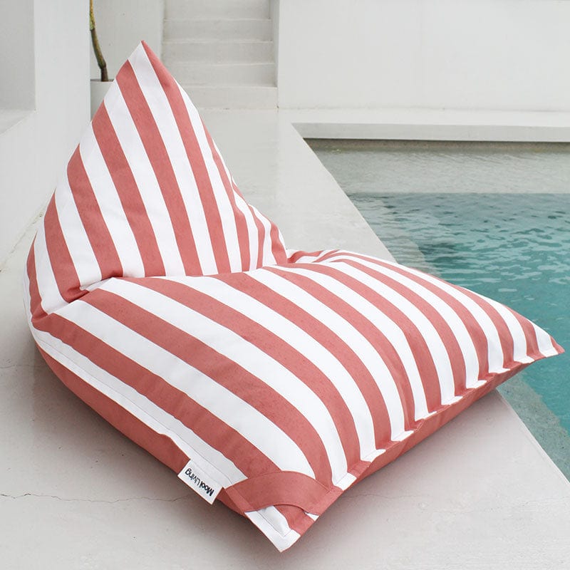 Blush Reversible Outdoor Lounger – lightweight, stylish triangle bean bag for pool decks or lawn seating