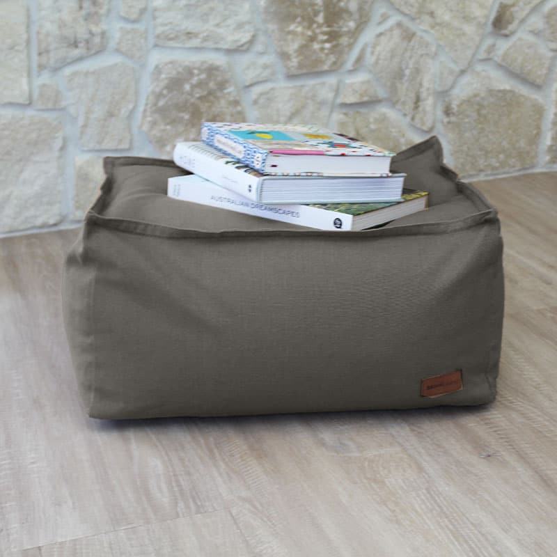 Mocha Boss Indoor Ottoman | Washed Canvas | Mooi Living