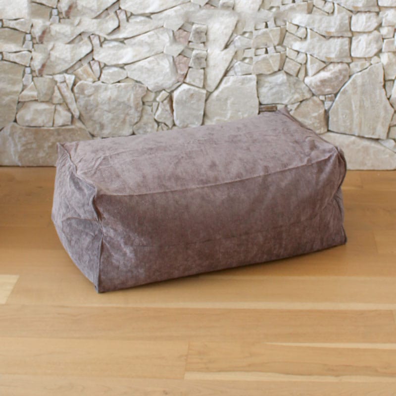 Modern bean bag ottoman in corduroy – sleek, contemporary seating for indoors - Nutmeg
