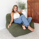Designer Indoor Bean Bags - Olive Green Hallie Chair indoor bean bag by Mooi Living