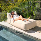Talia Pool Float – Chic Bean Bag Lounger, outdoor bean bag by Mooi Living for Poolside Comfort - Taupe