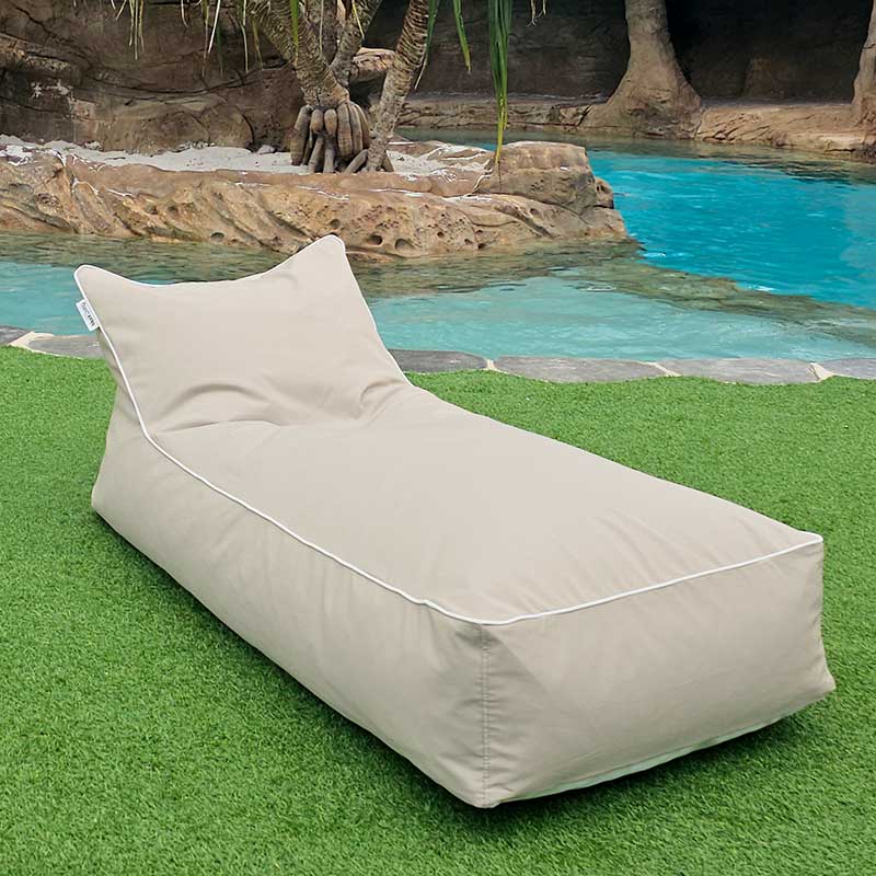 Luxury Taupe Talia Lounger Pool Float Bean Bags by Mooi Living