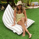 Taupe Outdoor Reversible Triangle Bean Bags by Mooi Living