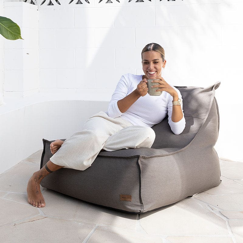 Stylish Indoor Bean Bag – Single Boss for Lounging or Reading - Mocha