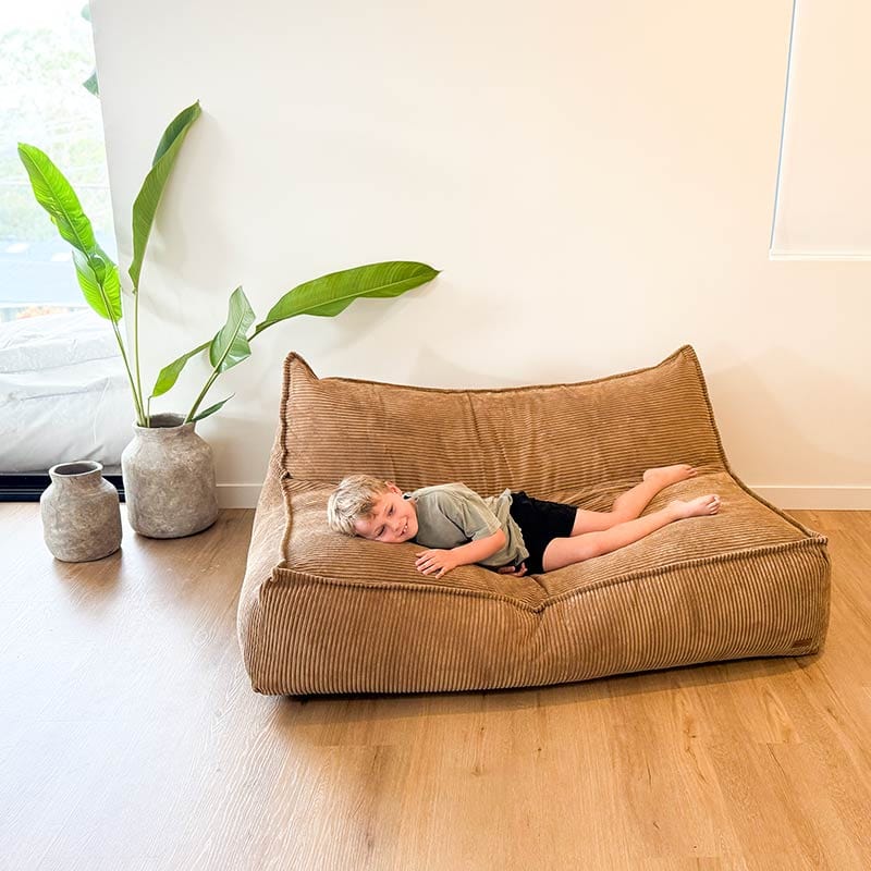 Double seater Mooi Cord Bean Bag Chair – limited edition indoor lounge with soft, textured corduroy fabric