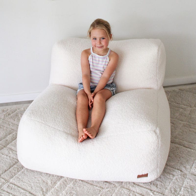 Kids' Indoor Bean Bags - Creme Hallie Chair indoor bean bag by Mooi Living