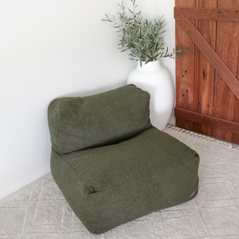Designer Indoor Bean Bags - Olive Green Hallie Chair indoor bean bag by Mooi Living