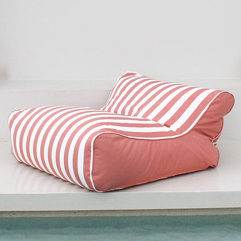 Blush Stripe Chill UV Lounger Bean Bag - Double Seater Outdoor