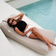 Taupe Isla Sunlounger Bean Bag by Mooi Living