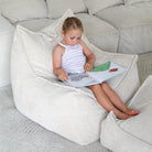 Mini Mooi Cord Bean Bag Chair  indoor bean bag by Mooi Living– perfect for playrooms, reading nooks, or relaxed weekend vibes - Beige