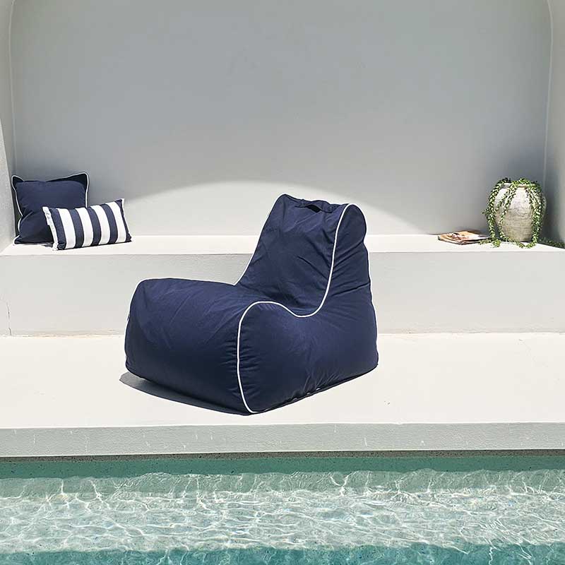 Navy Bora Bora Bean Bag Chair by Mooi Living