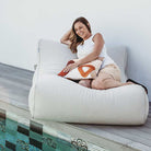 Chill UV Double Seater Outdoor Lounger | Sunproof Olefin | Natural