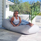 Grey Isla Recliner Sunlounge Outdoor Bean Bag
