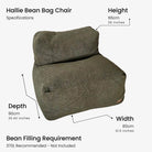 Hallie indoor Bean Bag by Mooi Living Specifications
