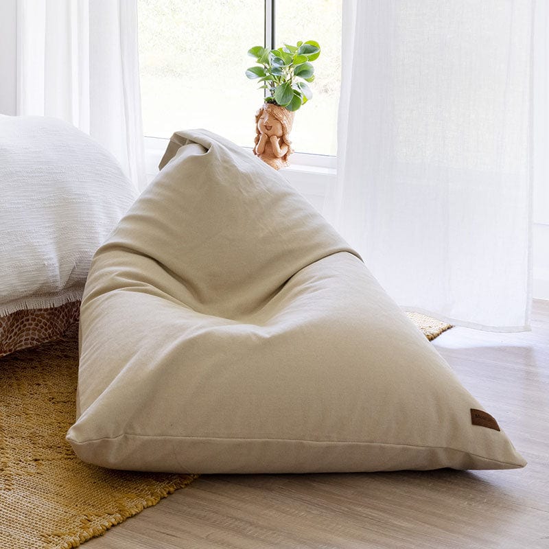 Mini Canvas Triangle Bean Bags | Natural | Mooi Living