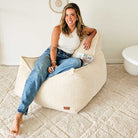 Mooi Cord Bean Bag Chair indoor bean bag by Mooi Living in Natural – soft corduroy bean bag offering textured comfort and modern indoor style