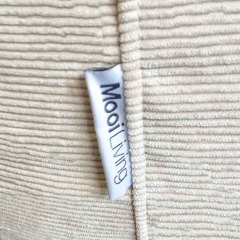 Mink - Round Corduroy Ottoman indoor bean bag – a stylish modern accent for any living space