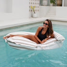 Taupe Stripe Santorini Bean Bag Float outdoor bean bag by Mooi Living