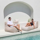 Poolside Luxury - Outdoor Bean Bags in Taupe Stripe by Mooi Living